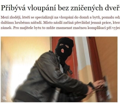 Přibývá vloupání bez zničených dveří.