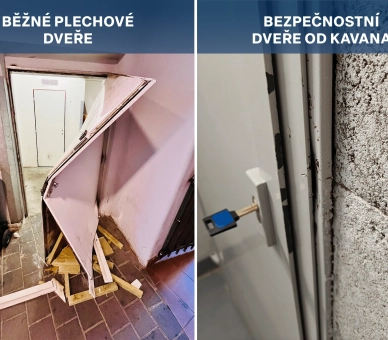 Krádež ve sklepě… nevyšla. Díky oplechovaným mřížovým dveřím Kavan